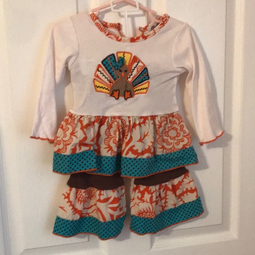 Turkey ruffled matching set